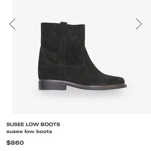 Isabel Marant suede short leather boots SZ 37